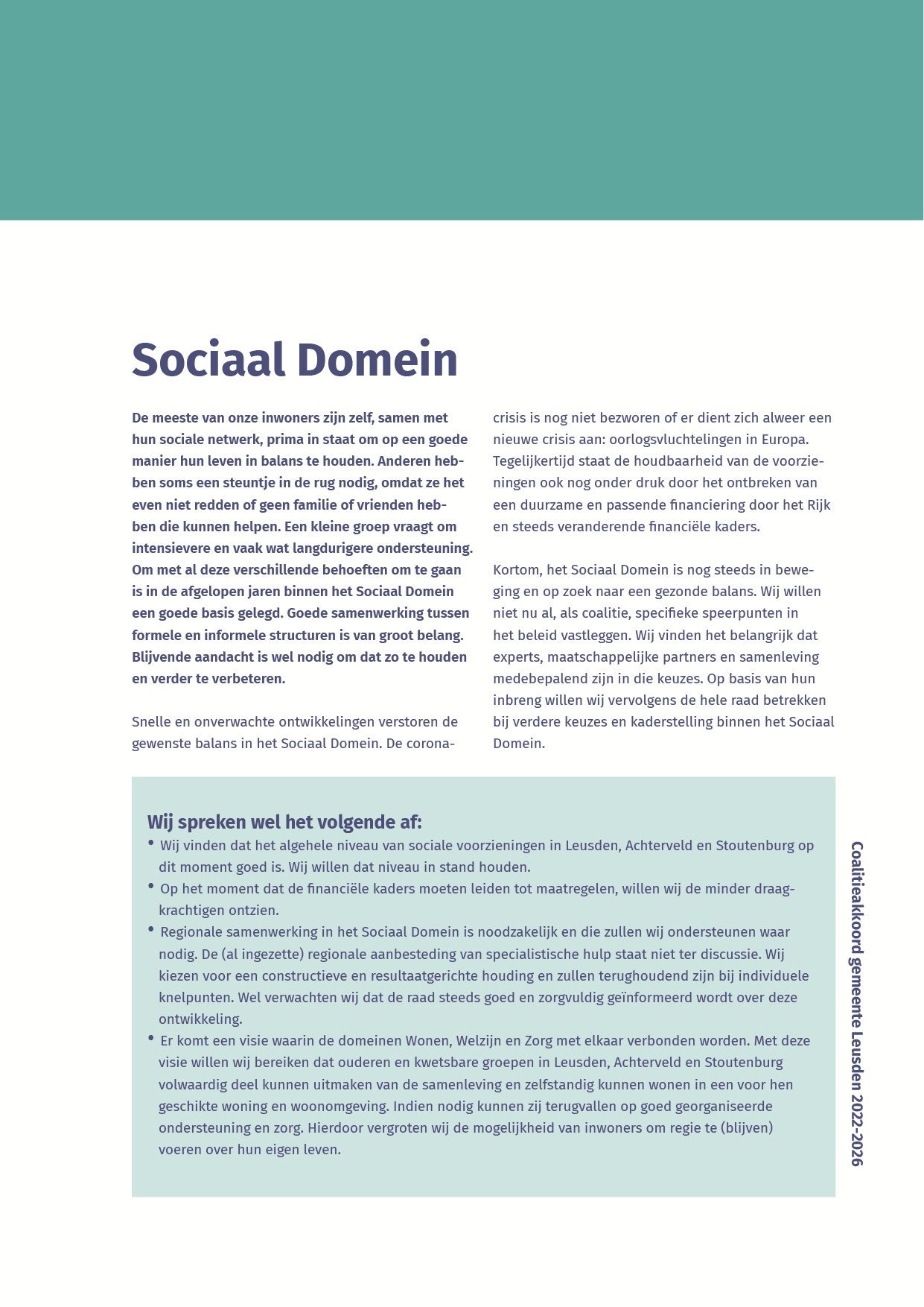 coalitieakkoord Leusden